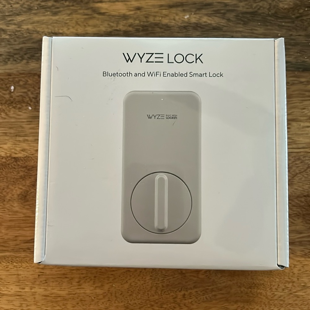 Wyze lock: brand new, never opened. Bluetooth and Wi-Fi enabled smart lock.